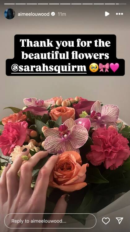 Las flores que Sarah Sherman le envió a su colega a modo de disculpas