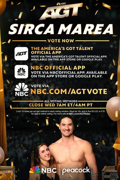 Las formas de votar a Sirca Marea en la final de America's got Talent si uno se encuentra en los Estados Unidos o Puerto Rico