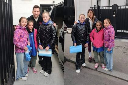 Las fotos con Lionel Messi y Antonela Roccuzzo que consiguió la familia