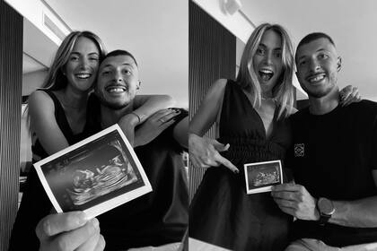 Las fotos de Guido Rodríguez y Guadalupe Ramón con la ecografía que revela el embarazo