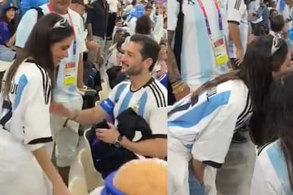 Las fotos de Tini Stoessel con la camiseta de De Paul en Argentina vs. México
