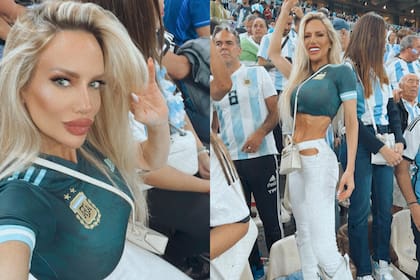 Las fotos desde el estadio Lusail que compartió Luciana Salazar luego de la victoria de la Argentina ante Croacia