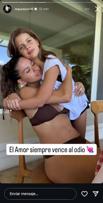 Las fotos que compartió Mauro Icardi de su hija Francesca con la China Suárez (Foto: captura Instagram/@mauroicardi)