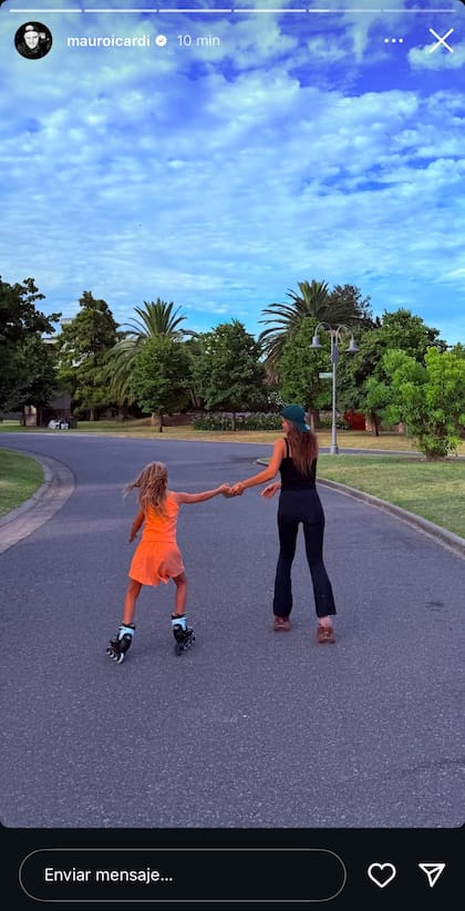 Las fotos que compartió Mauro Icardi de sus hijas con la China Suárez (Foto: captura Instagram/@mauroicardi)