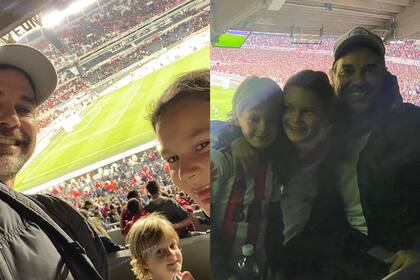 Las fotos que compartió Pedro Alfonso junto a Olivia y Baltazar en la cancha de River