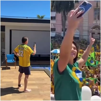 Las fotos que usó Moraes para justificar la prisión domiciliaria de Bolsonaro