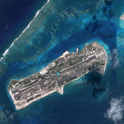 Las Fuerzas Armadas de EE.UU. eligieron el atolón Johnston, en el Pacífico central, para la construcción de una base militar con aterrizaje de cohetes