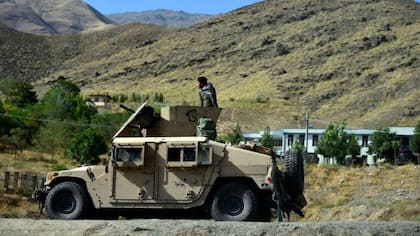 Las fuerzas de seguridad afganas patrullando Panshir, el 17 de agosto de 2021