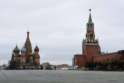 Vista de la Plaza Roja de Moscú, Rusia