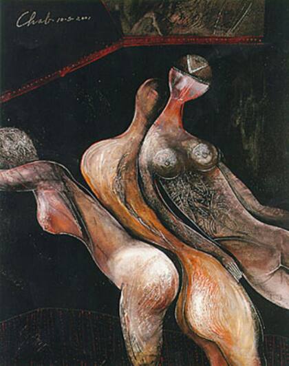 "Las hermanas", una de las grandes pinturas de Víctor Chab