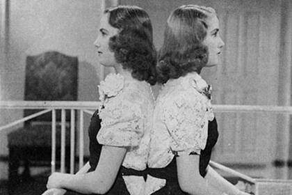Las hermanas Silvia y Mirtha Legrand, en una foto de comienzos de la década del 40