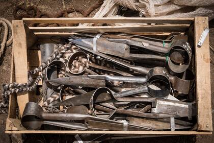 Las herramientas utilizadas para esquilar la vicuña.