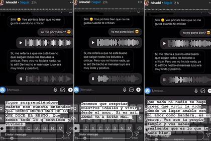 Las historias de Ivana Nadal donde aseguró en sus audios: "Por suerte a fin de año me voy de este país"
