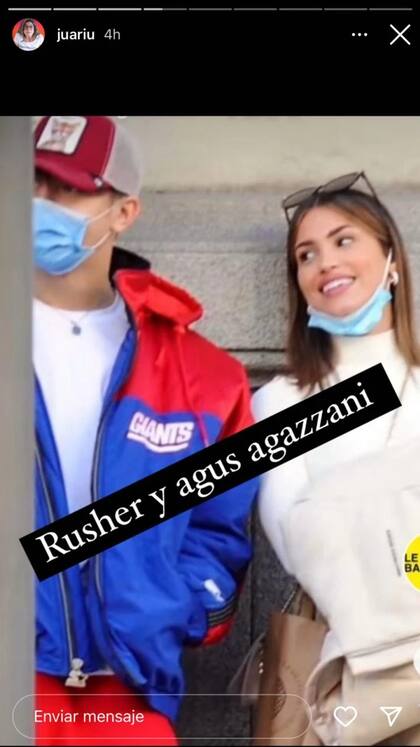 Las historias de Juariu en relación a las fotos que les tomaron a Rusherking y Agazzani en Madrid