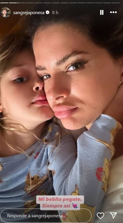 Las historias de la China Suárez para saludar a Magnolia por su cumpleaños (Captura: Instagram @sangrejaponesa)