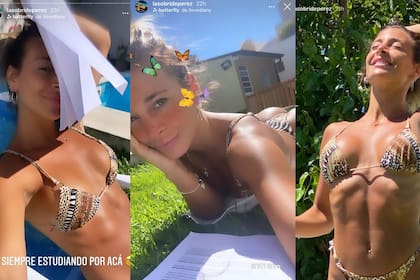 Las historias de Sol Pérez en tiempos de finales. Fuente: Instagram