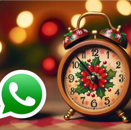 Las imágenes alusivas al "modo Nochebuena" de WhatsApp se pueden activar con asistentes de inteligencia artificial como Copilot