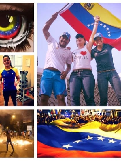 Las imágenes compartidas la muestran en manifestaciones estudiantiles en Venezuela antes de su incorporación a la Marina estadounidense