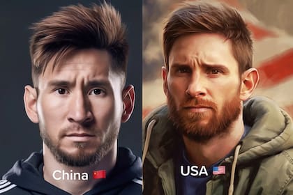 Las imágenes de Messi si hubiera nacido en otros países