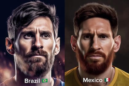 Las imágenes de Messi si hubiera nacido en otros países