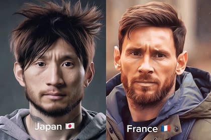 Las imágenes de Messi si hubiera nacido en otros países