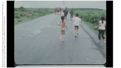 Las imágenes de video muestran que una figura borrosa, que se cree que es Ut, estaba a cierta distancia poco después de que se tomara la foto