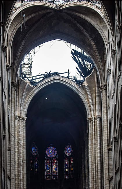 Las imágenes del interior de la catedral tras el incendio