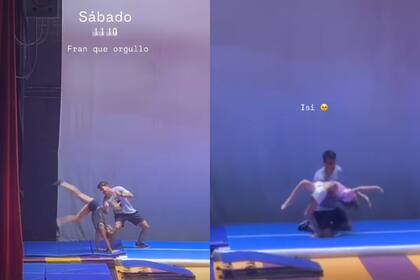Las imágenes que compartió Wanda Nara de sus hijas haciendo gimnasia artística (Foto: Instagram/@wanda_nara)