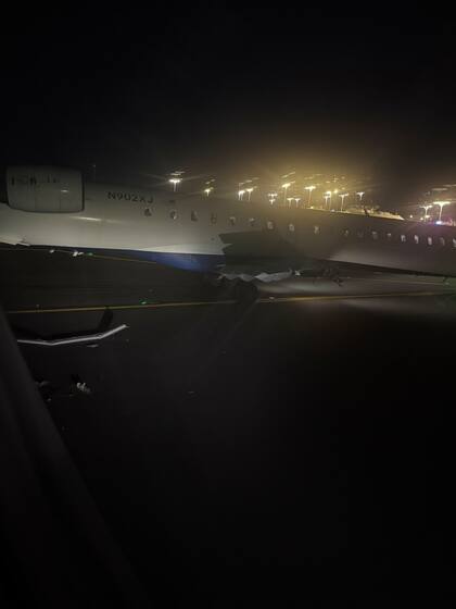 Las imágenes que muestran los daños en ambos aviones de Delta