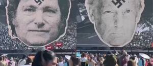 Una banda proyectó una imagen de Milei con la esvástica en la frente en el Lollapalooza Chile