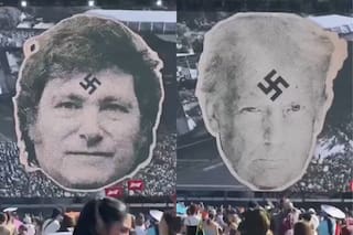 Una banda proyectó una imagen de Milei con la esvástica en la frente en el Lollapalooza Chile