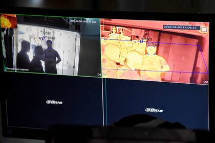 Las imágenes que registra la cámara térmica