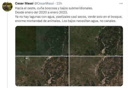 Las imágenes satelitales de las consecuencias de la seca