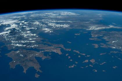 Foto tomada por un miembro de la tripulación de la Expedición 36 a bordo de la Estación Espacial Internacional. En la misma se observa el Mar Egeo