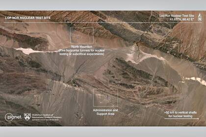 Las instalaciones de Lop Nur, en China