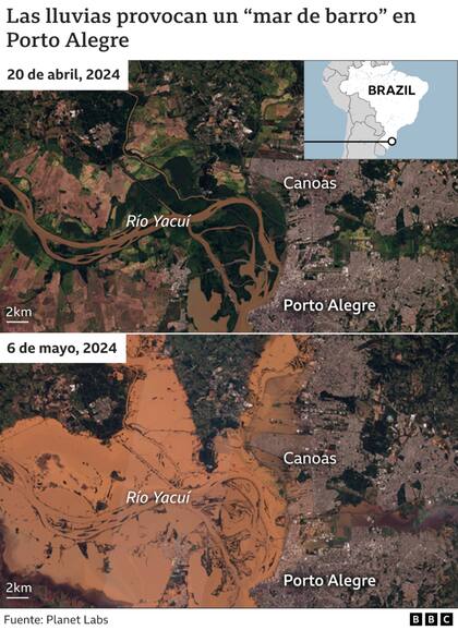 Las inundaciones en Brasil.