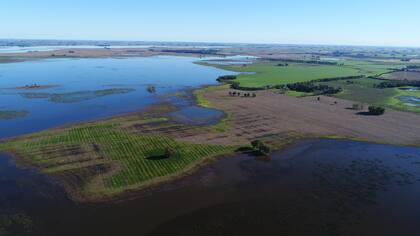 Las inundaciones en Roque Pérez, Buenos Aires