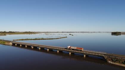Las inundaciones en Roque Pérez desde un Drone
