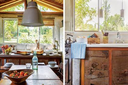 Las lámparas colgantes son de Red Sur y las mesas se compraron en un remate de La Biela.