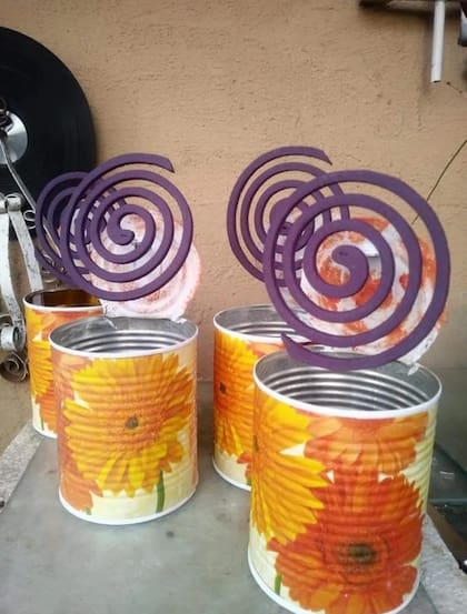 Las latas de durazno se puede utilizar para apoyar los espirales (Foto: X)