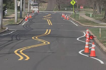 Las líneas de tránsito onduladas llamó la atención de los vecinos de Pensilvania