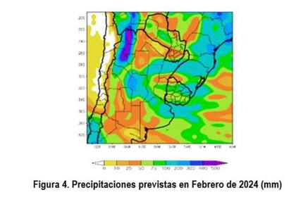 Las lluvias esperadas para febrero de 2024
