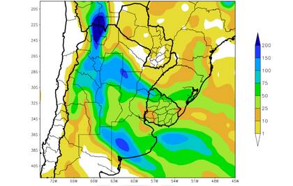 Las lluvias para la próxima semana, según la BCBA