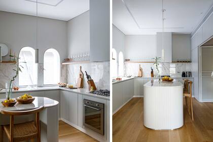 Las luces de esta cocina proyectada por Gioja Estudio son dimerizables y se regulan por domótica (trabajo realizado por el arquitecto Marcelo Vila). 