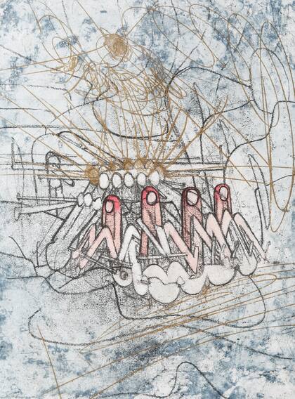 "Las maldiciones", aguafuerte y aguatinta de 1966