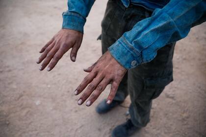 Las manos de una brigadista