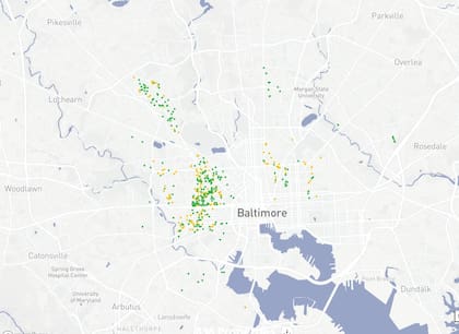 Las más de 200 casas abandonadas a la venta por US$1 en Baltimore