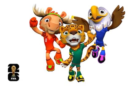 Maple, Zayu y Clutch: estas son las mascotas del Mundial 2026