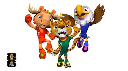 Las mascotas del Mundial 2026, una por cada país anfitrión