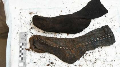 Las medias que reconoció Russell, uno de los nietos de Alfred. Foto: Nottinghamshire Police